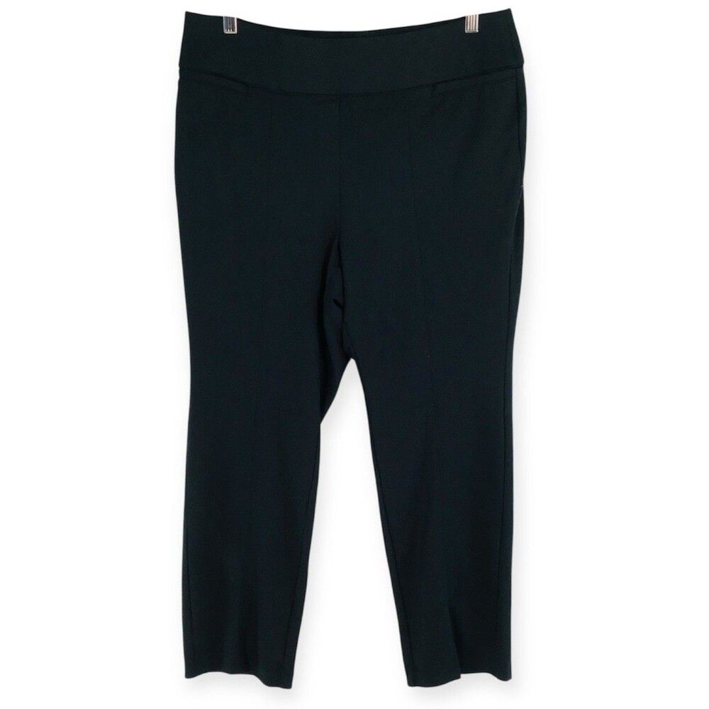 Lane Bryant Black Pull On Career Slacks Pants Women's 16 Petite Soft Stretchy